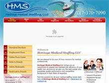 Tablet Screenshot of heritagemedicalstaffing.us